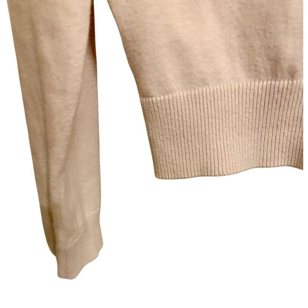 H&M Ivory Button Front V-Neck Cardigan Sweater Cotton Blend Size 10 - Picture 4 of 8